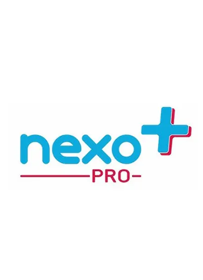 Logo produktu InsERT nexo PRO+ w kolorze niebieskim i czerwonym na białym tle